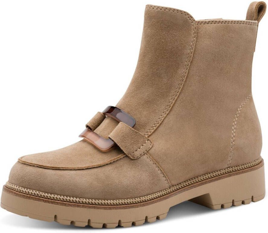 Tamaris dames enkellaars Mid Cut Boot 1-25435-45 40 Laarzen M2543545 Beige