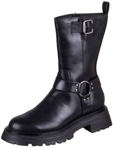 Tamaris Bikerboots met sierband en metalen ring verstelbare gesp