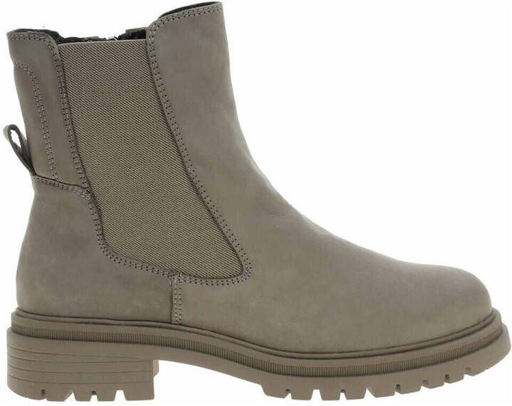 Tamaris Chelsea-boots blokhak combat boots enkellaars met stretch-inzet
