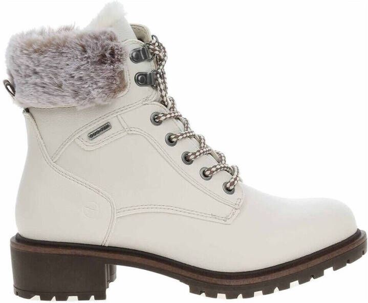 Tamaris Winterlaarzen hakken winter-enkellaars veterschoenen in vegan-verwerking