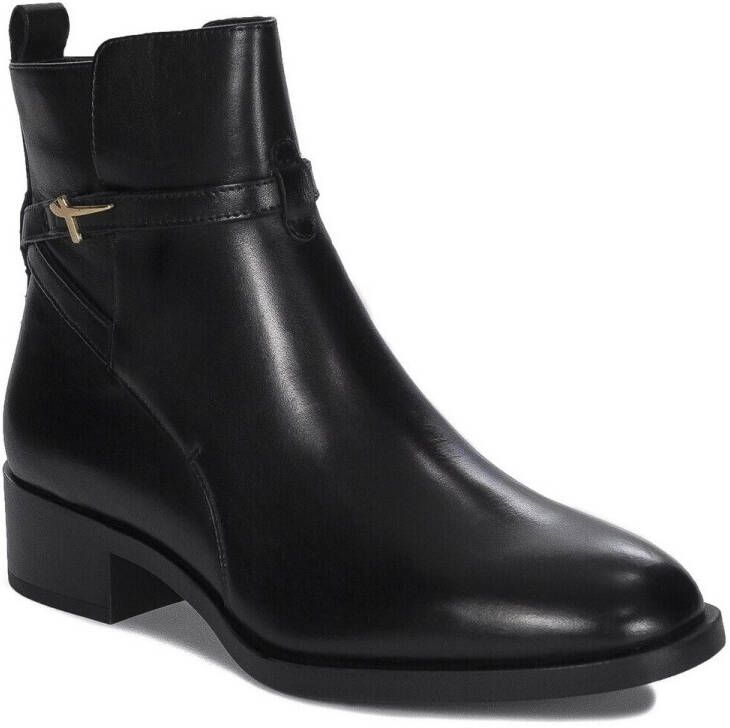 Tamaris Laarsjes blokhak business schoen ankleboots met t-logo decoratie - Foto 5