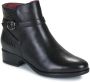 Tamaris Laarsjes blokhak business schoen laarzen met decoratieve gesp en logo-embossing - Thumbnail 4