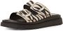 Tamaris Zebra Slippers zwart Leer - Thumbnail 11