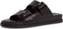 Tamaris Zwarte Leren Casual Open Slippers Black Dames - Thumbnail 12