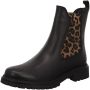 Tamaris dames Chelsea boot leren laarzen enkellaarzen dames M2542741 Zwart luipaard - Thumbnail 2