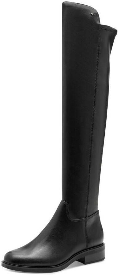 Tamaris Overknee-laarzen blokhak lange laars met klein t-logo-embleem - Foto 2