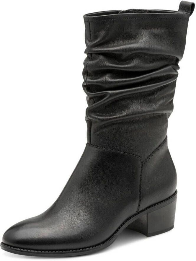 Tamaris Laarzen blokhak korte laarzen met plooien op de slouchy schacht - Foto 2