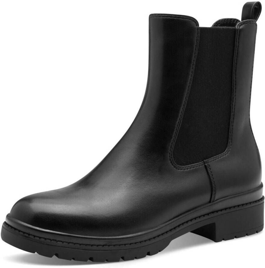 Tamaris Chelsea-boots blokhak basic enkellaars in vegan afwerking - Foto 2