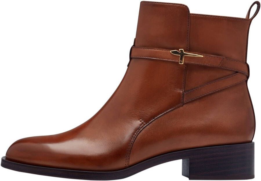 Tamaris Laarsjes blokhak business schoen ankleboots met t-logo decoratie - Foto 3