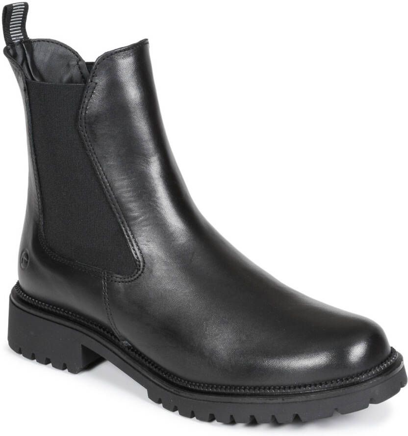 Tamaris Chelsea boots 'Schnürstiefel Damen 1-25427-41 090 Echtleder in schwarz' zwart - Foto 20