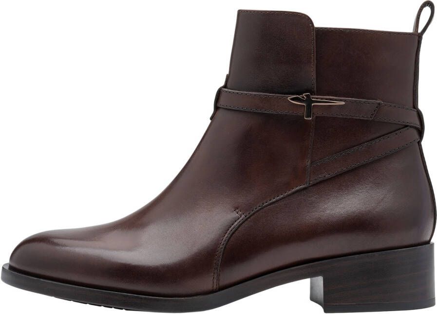 Tamaris Laarsjes blokhak business schoen ankleboots met t-logo decoratie - Foto 4