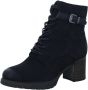 Tamaris Zwarte leren veterschoen met gouden details Zwart Dames - Thumbnail 3