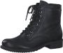Tamaris Veterlaarsjes blokhak veterschoenen business schoenen in glanzende metallic look - Thumbnail 2