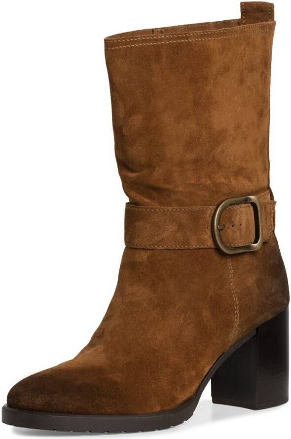 Tamaris Stijlvolle leren enkellaars met westernlook Zwart Dames - Foto 7