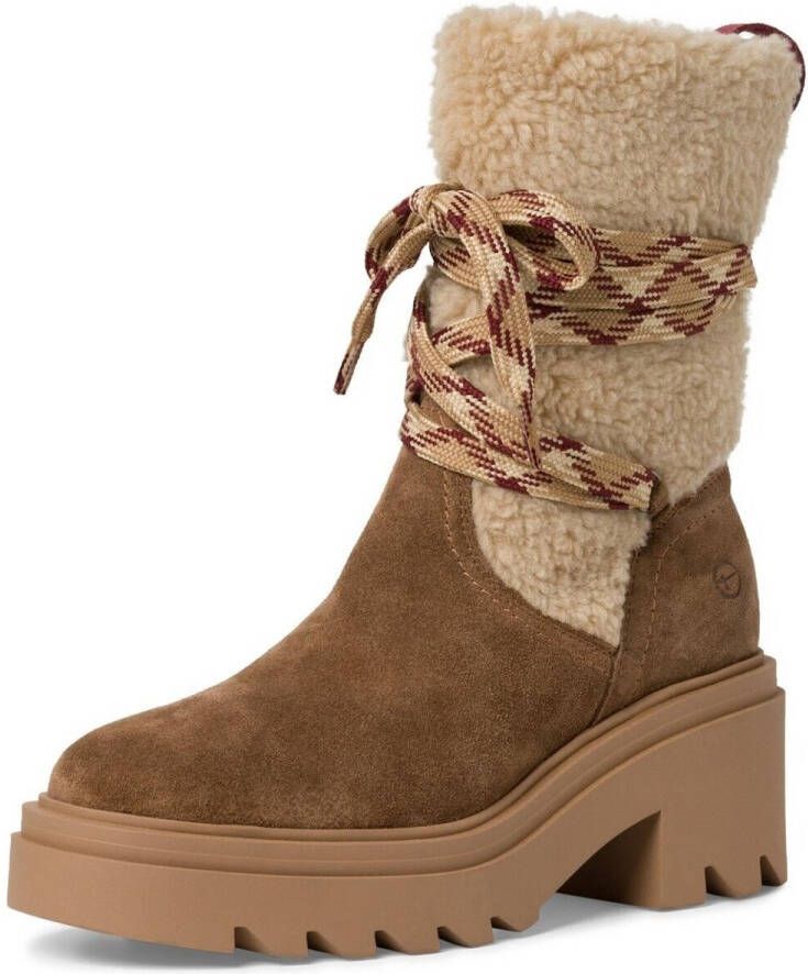 Tamaris Winterlaarsjes met opgestikte vetersluiting - Foto 3