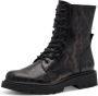 Tamaris Leopard Veterboots zwart Textiel - Thumbnail 4