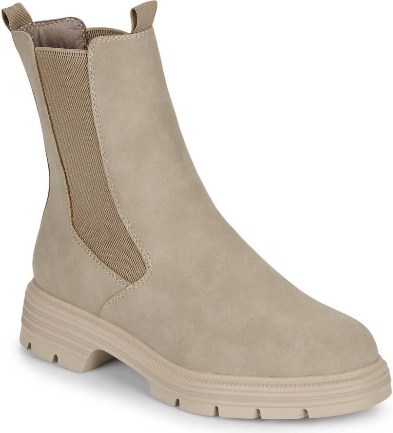 Tamaris Zwarte leren Chelsea laars met 6 cm hak Black Dames - Foto 7