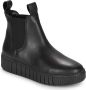 Tamaris dames chelsea boot leren laarzen enkellaars vrouwen leer M25403 zwart - Thumbnail 3