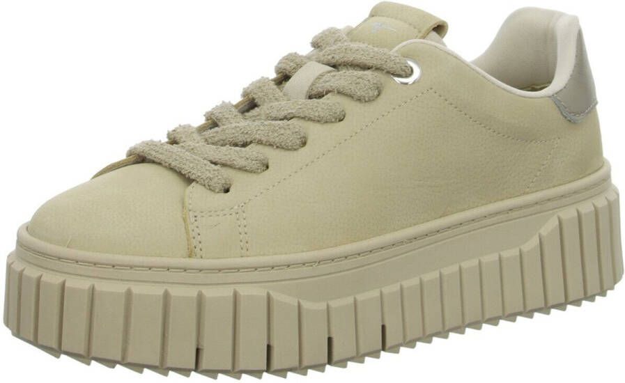 Tamaris Plateausneakers vrijetijdsschoen lage schoen veterschoen met contrast bies