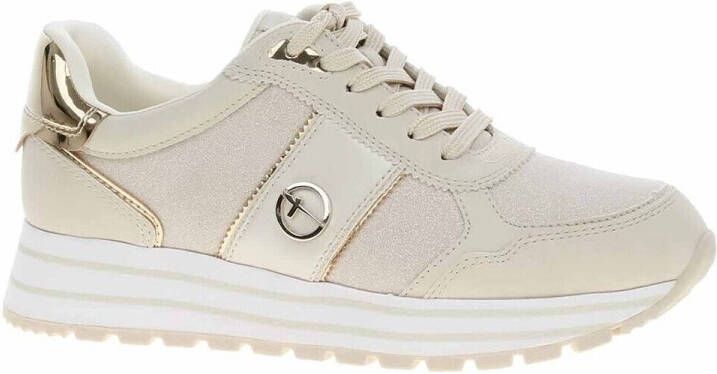 Tamaris Plateausneakers plateau vrijetijdsschoen lage schoen veterschoen in materiaalmix - Foto 16