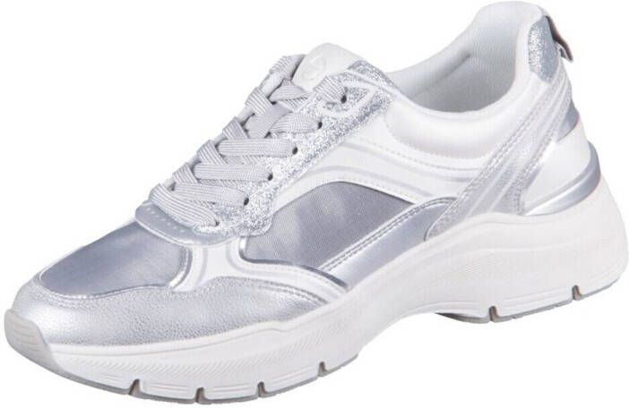 Tamaris Glitter Vegan Sneakers White Dames - Foto 3
