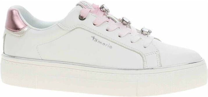 Tamaris damestrainers 1-23751-44 153 lage damesschoenen vegan M2375144 wit - Foto 2