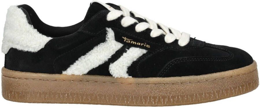 Tamaris leren damestrainers 1-23723-44 083 Lage damesschoen M2372344 Zwart - Foto 7