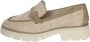 Tamaris Vegan geweven loafer met bruine accenten Beige Dames - Thumbnail 5