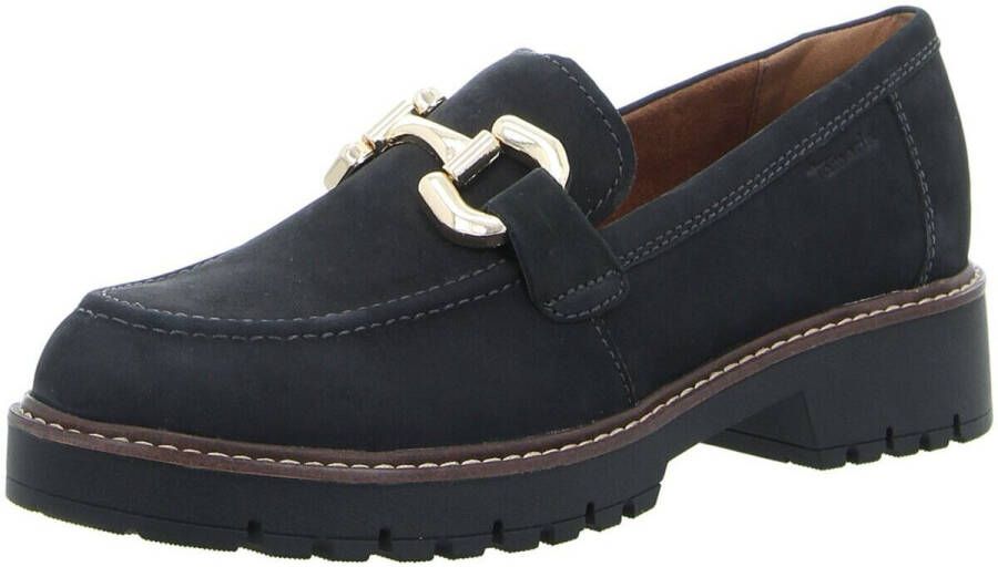 Tamaris dames leren loafers 1-24733-45 805 damesschoenen M2472343 blauw - Foto 2