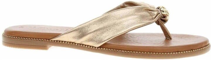 Tamaris Dianets teenslippers zomerschoen met glanzende klinknagels op de zoolrand - Foto 2