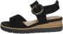 Tamaris Trendy Comfortabele Suède Sandaal Black Dames - Thumbnail 17