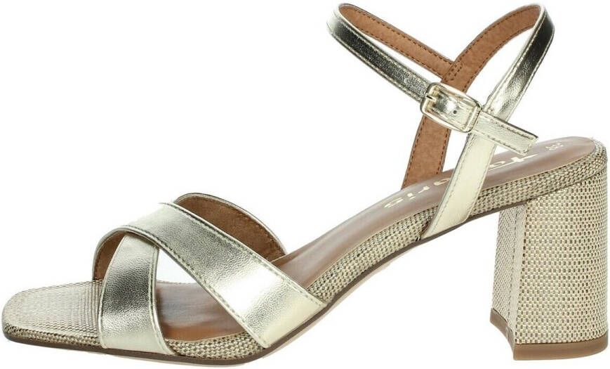 Tamaris Sandalen met hak goud Textiel Dames - Foto 7