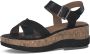 Tamaris dames sandalen met sleehak zwart - Thumbnail 2