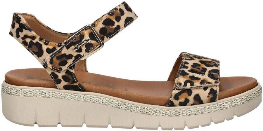 Tamaris Leren sandalen met klittenbandsluiting