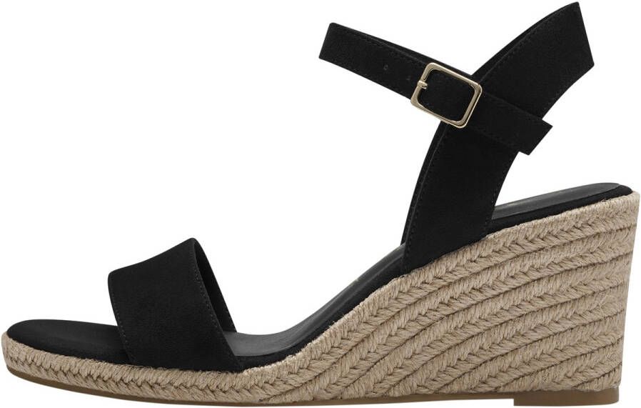 Tamaris Zwarte suède sandalette met enkelbandje Black Dames - Foto 4