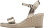 Tamaris Espadrilles met hak goud Textiel Dames - Thumbnail 4