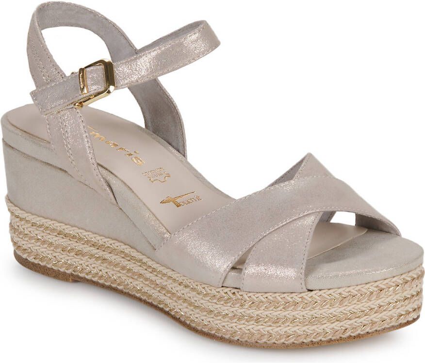 Tamaris Gouden Sandaal Sleehak - Foto 10