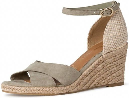 Tamaris Sandalen met sleehak groen