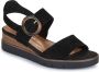 Tamaris Trendy Comfortabele Suède Sandaal Black Dames - Thumbnail 5