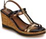 Tamaris 1-28302-44 098 Sandaal zwart goud - Thumbnail 2