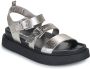 Tamaris Sandalen Plat Sandalen Plat Zilverkleur - Thumbnail 3