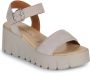 Tamaris Sandalen van leer met geprofileerde plateauzool - Thumbnail 6