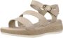 Tamaris Elegante Beige Leren Sandalen Beige Dames - Thumbnail 3