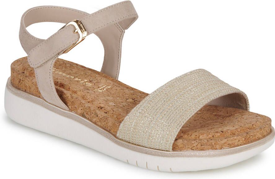 Tamaris Beige Kurk Zomer Sandaal Beige Dames - Foto 2