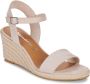 Tamaris Sandalen beige Textiel Dames - Thumbnail 2