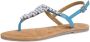 Tamaris Sandalen zomerschoen sandaal blokhak met steentjesversiering - Thumbnail 2