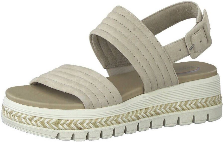 Tamaris Sandalen met hak beige Leer Dames - Foto 4