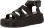 Tamaris Stijlvolle Platte Sandalen voor Vrouwen Black Dames - Thumbnail 3