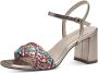 Tamaris Sandaaltjes zomerschoen sandaal blokhak met metallic look - Thumbnail 2