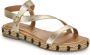 Tamaris Metallic Gouden Leren Sandaal Multicolor Dames - Thumbnail 4